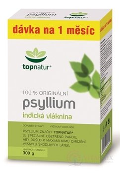 topnatur PSYLLIUM VLÁKNINA krabica prášok (dávka na 1 mesiac) 1x300 g