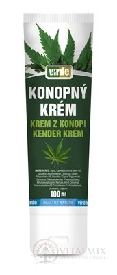 VIRDE KONOPNÝ KRÉM - rýchla úľava a uvoľnenie 1x100 ml