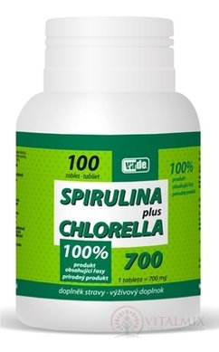 VIRDE SPIRULINA+CHLORELLA tbl 1x100 ks