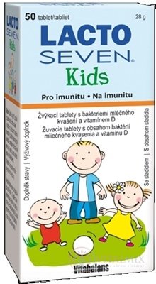 Vitabalans LACTOSEVEN Kids žuvacie tablety 1x50 ks