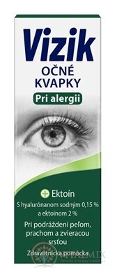 VIZIK Očné kvapky Pri alergii ektoín a hyaluronát 1x10 ml