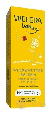 WELEDA baby NECHTÍKOVÝ ochranný balzam (Calendula Wind-und Wetterbalsam) 1x30 ml