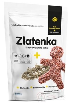 Zlatenka Ľanová vláknina a chia (270 g ľanová vláknina + 30 g chia) 1x300 g