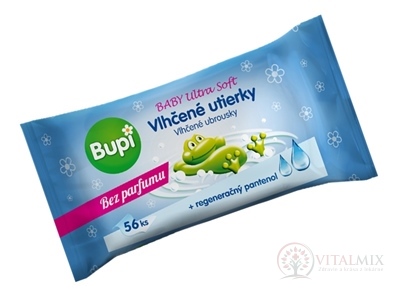 Bupi BABY Vlhčené utierky Ultra soft s pantenolom 56 ks