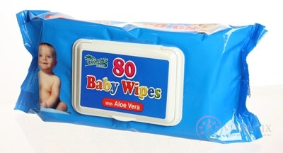 HYGIENICKÉ UTIERKY BABY WIPES S ALOE vlhčené obrúsky 80 ks