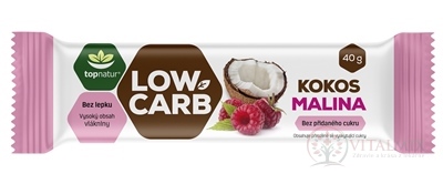topnatur LOW CARB Kokos Malina tyčinka 40 g